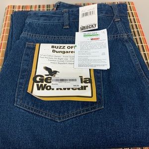 Buzz off insect shield dungarees 36x32 NWT